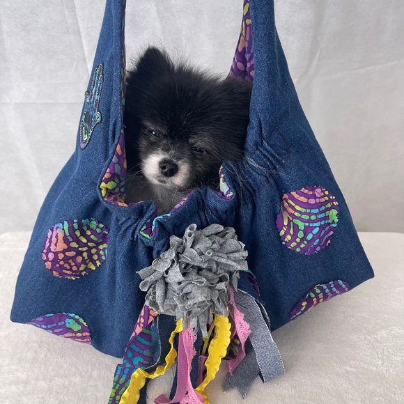 DESIGNER "FURBABY" TOTE CARRIER (NWOT) HANDMADE - Picture 1 of 13